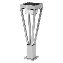 LED Solar-Stehleuchte ENDURA® STYLE SOLAR BOUQUET 50CM POST SENSOR, IP44, 6W 3000K, mit Modus-Schalter, Edelstahl