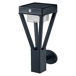 solar wall luminaire ENDURA STYLE SOLAR BOUQUET WALL SENSOR with switch, with sensor, with accumulator IP44, black matt dimmable