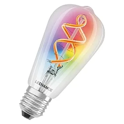 filament lamp SMART+ WIFI FILAMENT EDISON MULTICOLOUR RGBW 30  4.5 W/2700 K E27 ST64 E27 4,5W 300lm 2700K 300° CRI 80