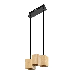 SMART+ WIFI DECOR WOOD PENDANT TW 3 flames, tunable white, controllable via WLAN / WIFI, dimmable