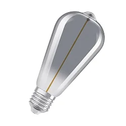 LED Filament-Edisonlampe Vintage 1906® MAGNETIC ST64, E27, 6 2.2W 1800K 60lm 320°, schaltbar, Rauchglas klar