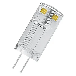 LED NV-Stiftsockellampe PIN CL, 12V, G4, 0.9W 2700K 100lm 320°, schaltbar, klar