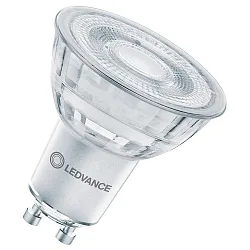 LED Reflektorlampe PAR16 GLOWdim S, 230V, GU10, 4.5W 1800-2700K 50lm 750cd 36°, dim-to-warm, Glas klar