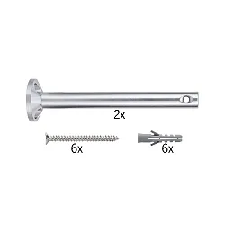 Zubehör für Seilsysteme 12V WIRE SYSTEM L&E - Umlenker/Abhängung, 1 Paar, 165mm, Chrom  matt
