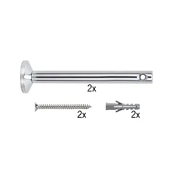 Zubehör für Seilsysteme 12V WIRE SYSTEM L&E - Umlenker/Abhängung, 1 Paar, 165mm, Chrom