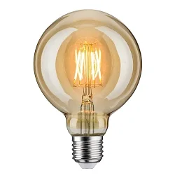 LED Vintage Globe 95, E27, 6.5W 1700K, Goldglas klar