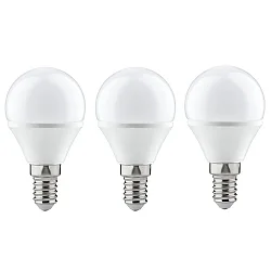 3er-Set LED Tropfenlampe, E14, 4W 2700K 250lm, weiß / opal, Tropfenform