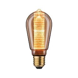 Dekorative LED Edisonlampe ST64 INNER GLOW RING, E27, 4W 1800K 200lm, Goldglas