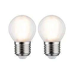 2er-Set LED Filament Tropfenform P45, 230V, E27, 5W 2700K 470lm, matt
