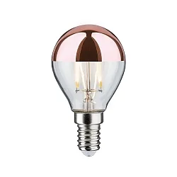 LED Filament Kopfspiegel-Tropfen KUPFER, 230V, E14, 2.6W 2700K 220lm, klar