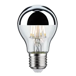 LED Filament Kopfspiegel-Birne A60 NonDim, 230V, E27, 6.5W 2700K 600lm, Silber
