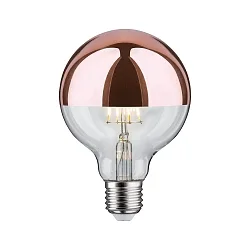 LED Deko-Filament G95 Kopfspiegel KUPFER, Ø 9.5cm, 230V, E27, 6.5W 2700K 600lm, schaltbar