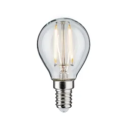 LED Filament Tropfen P45, 230V, E14, 4.8W 2700K 470lm, dimmbar, Glas klar