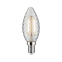LED Filament Kerze gedreht, 230V, E14, 2.6W 2700K 280lm, Glas klar
