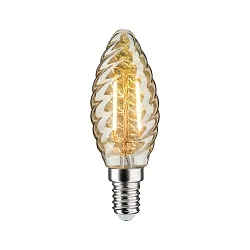 LED Filament Kerze gedreht, 230V, E14, 4.7W 2500K 430lm, Goldglas klar, dimmbar