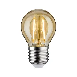 LED Filament Tropfen P45, 230V, E27, 4.7W 2500K 430lm, dimmbar, Goldglas klar