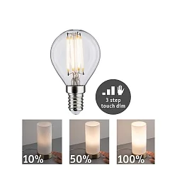 LED Filament Tropfen P35, 230V, E14,  5W 2700K 432lm, 3-stufig dimmbar, klar