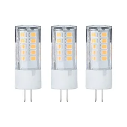 3er-Set LED Stecksockellampe STS, 12V, G4, 3W 2700K 300lm, weiß / klar