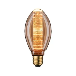 Dekoratives LED Filament B75 INNER GLOW RING, E27, 3.6W 1800K 120lm, dimmbar, Goldglas