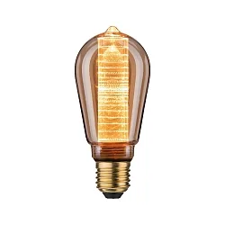 Dekorative LED Edisonlampe ST64 INNER GLOW RING, E27, 3.6W 1800K 120lm, dimmbar, Goldglas