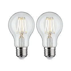 2er-Set LED Filament Birnenlampe, 230V, E27, 5W 2700K 470lm, klar
