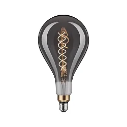 LED Filament BIG DROP, Doppel-Spiral, Ø 16cm / L 30cm, 230V, E27, 7W 1800K 200lm, dimmbar, Rauchglas