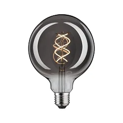 LED Filament Globe125 VINTAGE 1879, Spiral, 230V, E27, 4W 1800K 130lm, dimmbar, Rauchglas