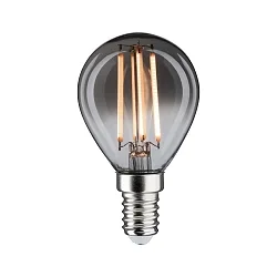LED Filament Tropfenlampe P45 VINTAGE 1879, 230V, E14, 4W 1800K 170lm, dimmbar, Rauchglas
