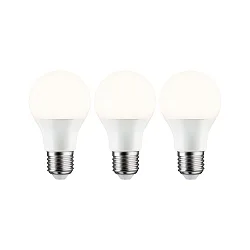 3er-Set LED Birnenlampe, 230V, E27, 8W 2700K 806lm, opal