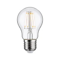 LED Filamentlampe Birnenform A55, 230V, E27, 4.3W 2200K 420lm, Goldlicht insektenfreundlich, schaltbar, Glas, klar