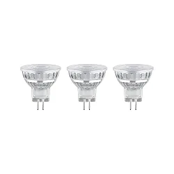 LED Reflektorlampe GU4, 1,8W, 2700K, 184lm, 3er-Pack, 12V, silber