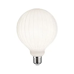 LED Deko-Filament GLOBE G125 WHITE LAMPION V2, E27, 4.3W 3000K 400lm, dimmbar, weiß / gerillt