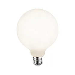 LED Deko-Filament GLOBE G125 WHITE LAMPION V2, E27, 4.3W 3000K 400lm, dimmbar, weiß / glatt-matt