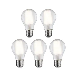 LED Filamentlampe Birnenform, E27, 7W, 4000K, 806lm, 5er Pack, matt