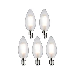 LED Leuchtmittel Kerze E14, 5W, 4000K, 470lm, 5er Pack, matt