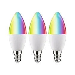 WIFI LED Smart light bulb RGBW set of 3, ZigBee controllable E14 5W 470lm 2200-6500K CRI 80-89 dimmable