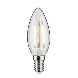 PLUG & SHINE LED Filament Kerzenform C35, 24V DC, E14, 2W 3000K 160lm, Klarglas, dimmbar