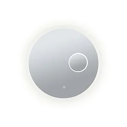 LED Leuchtspiegel MIRRA, IP44, rund, Ø 60cm, 20W 4000K 1500lm, inkl. 3-fach Kosmetik-Spiegel, dimmbar