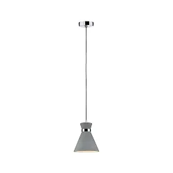 Pendelleuchte VERVE, IP44, 1-flammig, E27 max. 20W, Beton/ Chrom
