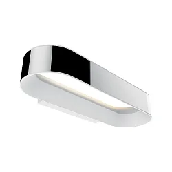 LED Wandleuchte AGENA, IP44, UP/Down, indirekt, 20W 2700K 1800lm, Chrom/Weiß matt, dimmbar