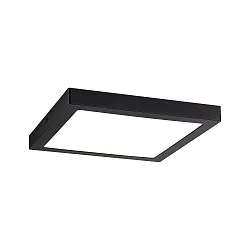 LED Aufbau-Panel ABIA, Eckig, 30x30cm, IP20, 230V, 22W 2700K 2200lm, Kunststoff, Schwarz matt
