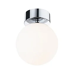 LED Decken-/Wandleuchte GOVE Badleuchte, 9W, IP44, Glas satiniert, chrom