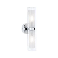 Decken-/Wandleuchte LUENA Badleuchte, 2x E14, IP44, chrom