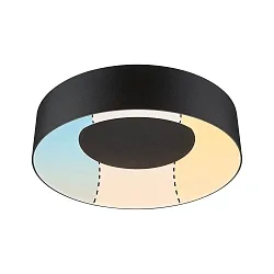 LED Deckenleuchte / Badleuchte CASCA, IP44, 30cm, 230V, 18W 3000/4000/6500K (White Switch) 1500lm, schaltbar, schwarz
