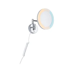LED Kosmetik-Spiegel MASUA, IP44, Wand-Version, 4W 2700/4000/6500K (WhiteSwitch), CRi < 90, mit Gelenk-Arm, neigbar, Chrom
