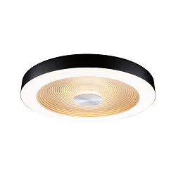 LED Wand-/ Deckenleuchte VOLEA, IP44, direkt /  indirekt,  Ø 40cm, 25W 3000K 1300lm, dimmbar, schwarz /  Gold
