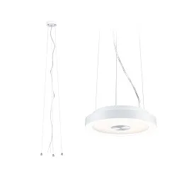 Pendelabhängung für LED Deckenleuchte VOLEA, 150cm, IP20, Kabel transparent, schwarz / Silber