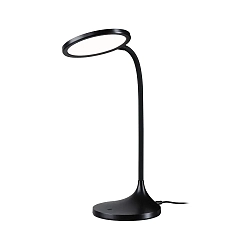 LED Schreibtischleuchte MEJAN, 15W 4000K 1200lm, CRi>95, mit 360° Schwanenhals + Touch-Dimmer, schwarz matt