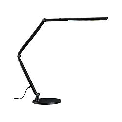 LED Schreibtischleuchte FLEXBAR, 9.5W 3000-6500K (White Switch) 700lm, 3-Step Touch-Dimmer, voll verstellbar, schwarz / Chrom