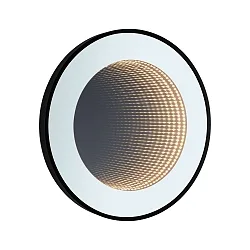 LED Leuchtspiegel MIRO 3D INFINITY, IP44, Ø 50cm, 11.5W 2700-6500K (Tunable White) 160lm, CRi >90, mit Sensor, schwarz matt